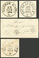 ARGENTINA: 25/FE/1876 Exaltación De La Cruz - San Andrés De Giles, Official Entire Letter With Datestamp "EXn. DE LA CRU - Brieven En Documenten