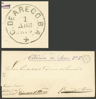 ARGENTINA: 1/AP/1878 Carmen De Areco - Buenos Aires, Official Folded Cover With Datestamp "C. DE ARECO +" In Single Circ - Cartas & Documentos