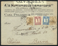 ARGENTINA: Cover With Very Nice Advertising Corner Card Of A Stamp & Coin Store (and Lottery Agency), Franked With 2x 6c - Cartas & Documentos