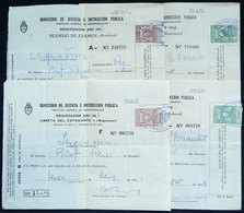 ARGENTINA: Derechos Fiscales Exámenes Y Matrículas: 4 Receipts Sit Examaninations Of The Year 1941 And 1943 With Differe - Altri & Non Classificati