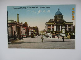 STREET VIEW TRAFFIC FERENS ART GALLERY HULL, OLD POSTCARD   ,0 - Hull