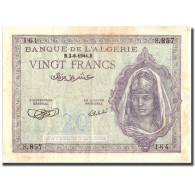Billet, Algeria, 20 Francs, 1944, 1944-06-02, KM:92a, TTB - Algérie