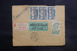GABON - Affranchissement Plaisant De N'Gomo Sur Devant D' Enveloppe En Recommandé Pour La France En 1924 - L 35596 - Covers & Documents