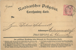 Gera Brief Nach Erdmanndorfe 1 Gr 1870 - Covers & Documents