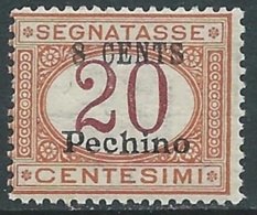 1918 CINA PECHINO SEGNATASSE 8 SU 20 CENT MNH ** - RA13-7 - Pekin