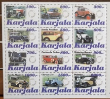 RUSSIE Automobiles, Voitures, Voitures Anciennes, Cars, CITROEN, PEUGEOT, FIAT, Feuillet 12 Valeurs MNH, ** Emis En 1997 - Automobili