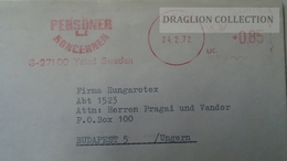 D165805 SWEDEN EMA-METER STAMP -  -Envelope  PERSÖNER Koncernen  YSTAD 1972 - Machine Labels [ATM]