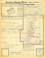 29/445 -- Lettre De Voiture Gare De THUIN-NORD 1942 Vers Lambusart - Entete Carrières Lagage à THUIN - Autres & Non Classés