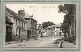 CPA - ACHEUX (80) - Aspect Des Cafés De L'Hôtel De Ville Et Du Grand Cerf En 1917 - Acheux En Amienois