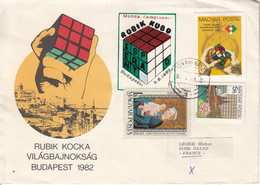 ESPERANTO  -  Lettre De HONGRIE Avec Le Championnat Du Rubik Kube - Esperanto