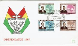 REPUBLIQUE RWANDAISE-JOUR D'EMISSION -fcd INDEPENDANCE DU RWANDA 1962 - 1962-1969