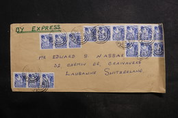 NIGERIA - Enveloppe De Lagos En Exprès Pour La Suisse En 1965 , Affranchissement Plaisant - L 35814 - Nigeria (1961-...)