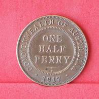 AUSTRALIA 1/2 PENNY 1917 -    KM# 22 - (Nº29985) - ½ Penny