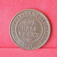 AUSTRALIA 1/2 PENNY 1916 -    KM# 22 - (Nº29987) - ½ Penny