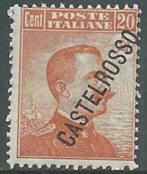 1924 CASTELROSSO EFFIGIE 20 CENT MNH ** - RA13-9 - Castelrosso