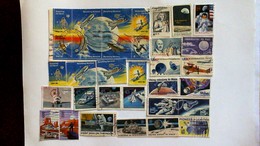 USA       MANY DIFERENT USED SPACE STAMPS - United States