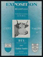 Etiquette De Vin //  Bex, Exposition Régionale Des SE Bovin Au Sépey - Mucche