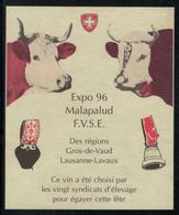 Etiquette De Vin //  Lavaux, Expo 96 Malapalud - Cows