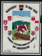 Etiquette De Vin //  Lutry, 100 Ans Du Syndicat D'élevage Mont De Lavaux - Kühe