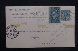 CANADA - Entier Postal + Complément De Montréal Pour La France En 1908 - L 35926 - 1903-1954 Reyes