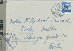 1947 Lausanne Brief Nach Berlin - Zensur US Civilcensorship 30276 (Hotel Beau Rivage) - Cartas