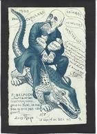 CPA Franc Maçonnerie ROZE Léon Satirique Estampe Papier à La Forme Tirage Limité En 250 Ex. Circulé Crocodile - Philosophy