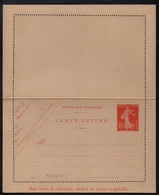 TYPE SEMEUSE MAIGRE 10 C. ROUGE / 1906 CARTE LETTRE AVEC DATE "642" / COTE 25.00 EUROS (ref LE3564) - Tarjetas Cartas