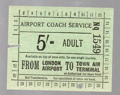 London (Angleterre ) Ticket AIRPORT COACH SERVICE  (PPP19180A) - Europe