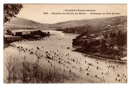 CPA Sport Patinage Au Pré Du Lac Frontière Franco Suisse Bassin Du Doubs En Hiver éditeur CB N°866 - Patinage Artistique