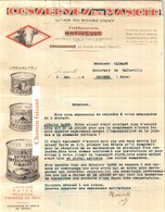 Beau Document Du 05/05/1934 CONSERVES DU MANOIR Longueville 50 - 1900 – 1949