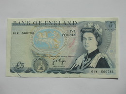 5 Five  Pounds 1971-1991 - Bank Of England   **** EN  ACHAT IMMEDIAT  **** - 5 Pond