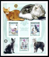 Guinea 2002, Cat,, Scout, Lions, Rotary, BF IMPERFORATED - Rotary, Lions Club