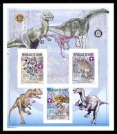 Guinea 2002, Dinosaurus, Scout, Lions, Rotary, BF IMPERFORATED - Rotary, Lions Club