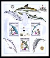 Guinea 2002, Orcs, Dolphins, Whales, Lighthouse, Scout, Lions, Rotary, BF IMPERFORATED - Rotary, Lions Club