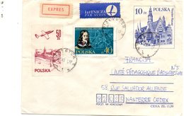 Poland. Polska. Lettre Expres De Pologne Avec Timbres Vers La France. - Brieven En Documenten