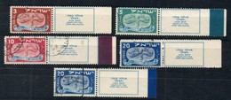 !!! PRIX FIXE : ISRAEL, SERIE N°10/14 OBLITEREE AVEC TABS COMPLETS - Used Stamps (with Tabs)