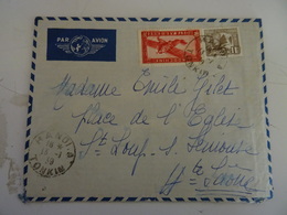 INDOCHINE  Lettre Par Avion     Avec Logo Air France 1939 Pour La FRANCE  Saint -LOUT Sur SEMOUSE - Airmail