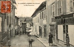 SAINT LAURENT SUR GORRE LA RUE PRINCIPALE - Saint Laurent Sur Gorre