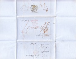 1851 Vorphila Faltbrief Aus Halifax Nach New York - Briefe U. Dokumente