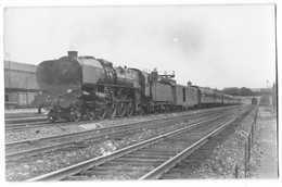 LOCOMOTIVE A VAPEUR DES CHEMINS DE FER SNCF Reseau De L'EST Carte Photo Gros Plan - Matériel