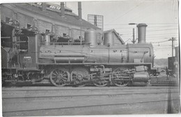 LOCOMOTIVE A VAPEUR DES CHEMINS DE FER DU PO MIDI Carte Photo Gros Plan - Equipo