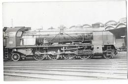 LOCOMOTIVE A VAPEUR DE LA SNCF Carte Photo Gros  Plan - Materiaal