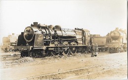 LOCOMOTIVE A VAPEUR DES CHEMINS DE FER DE L'ETAT Carte Photo Gros  Plan - Equipment