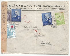 Turkey Turkiye Türkei Turquie Censored Cover 1944 To Belgium German Censor - Cartas & Documentos