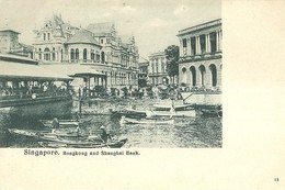 Delcampe - 4796 " SINGAPORE - HONGKONG AND SHANGHAI BANK  "ANIMATA - CART. POST. ORIGINALE NON SPED. - Singapur