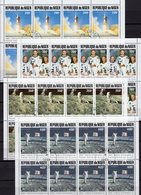 Mondlandung 1969 Niger 1069/2 8-KB+Block O 55€ Apollo 11 Armstrong NASA-Raumfahrt Bloc Ss Space Sheetlet Flags Bf Africa - Collections