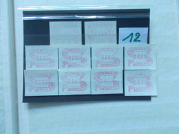 NORVEGE -  Vignettes D'affranchissement ATM/FRAMA    Année 1980/88/89   Neuf XX ( Voir Photo )  12 - Timbres De Distributeurs [ATM]