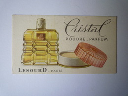 2019 - 1844  CARTE PARFUMEE  "CRISTAL"  Poudre - Parfum  LESOURD  Paris  - Anciennes (jusque 1960)