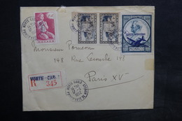 MONACO - Enveloppe En Recommandé Pour La France En 1952 , Affranchissement Plaisant - L 36103 - Brieven En Documenten