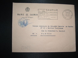 LETTRE MAIRIE OBL.MEC.21-9 1965 SAUMUR MAINE ET LOIRE (49) CHATEAU Ses Vins - Other & Unclassified